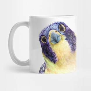 Colorful Peregrine Falcon in Watercolor Mug